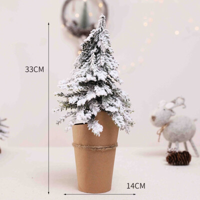 

Toponeto Artificial Tabletop Mini Christmas Tree Decorations Festival Miniature Tree