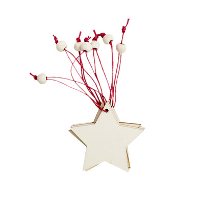 

Toponeto 6Pcs Christmas Decor Gifts Wooden Pendant Tree Ornament Party Home Hanging Decor