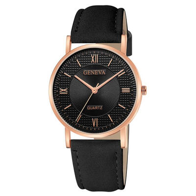 

New Fashion Vintage Men Women Watch Roman numeral Dial Leather Band Quartz Analog Unique Wrist Watches Montre Femme kol saati F
