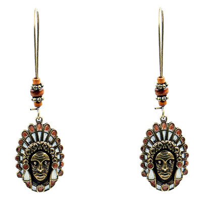 

Bohemia Alloy Earrings Retro Carved Long Earrings For Women Metal Drop Earrings Jewelry