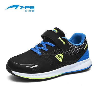 

Seven wave Hui 7-PE boys shoes spring new leather childrens sports shoes self-employed leisure big children trend boys shoes waterproof running shoes 80748 black 35