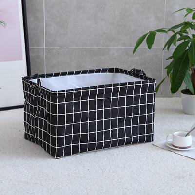 

Toponeto Waterproof Canvas Laundry Clothes Basket Storage Basket Folding Storage Box