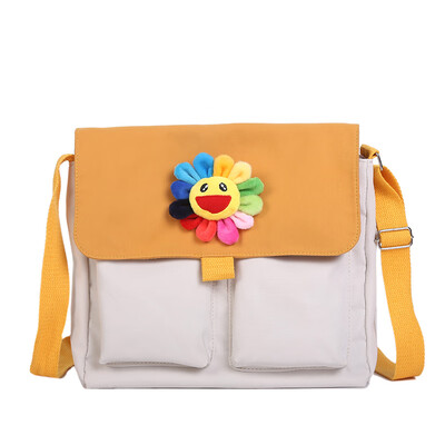 

Canvas bag lady oblique Bag Lady Baitiens bag lady Korean version high school students shoulder bag former Japanese Department