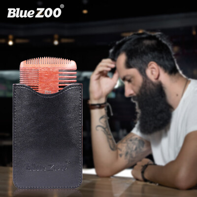 

〖Follure〗Wooden Men Beard Comb Anti Static Comb with Fine 4 Sided Teeth Hair Brush
