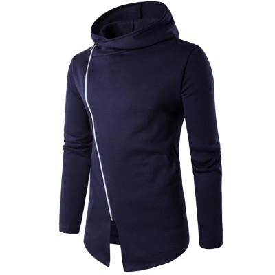 

Men\s Fashion Diagonal Zipper Design Hoodies