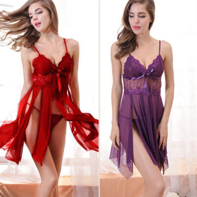 

New Women Sexy Comfortable Lingerie Sleepwear Dress Babydoll Lace G-string Underwear For Best