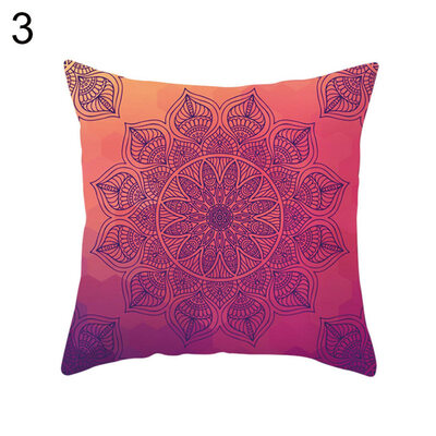 

Mandala Arabesque Flower Yin Yang Pillow Case Cushion Cover Chair Sofa Decor