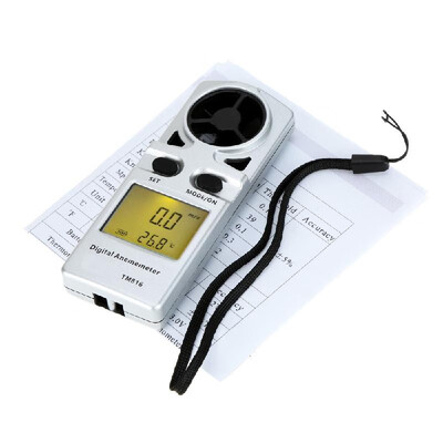 

0-30ms Mini Digital Anemometer LCD Display Wind Speed Air Velocity Temperature Measuring Meter