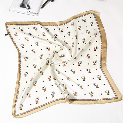 

Fashion Square Silk Satin Scarf Mountain Stripe Professional Small Square Towel Gifts Korean version of the wild FJ063
