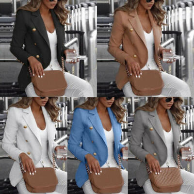 

Fashion Women Long Sleeve Cardigan Casual Lapel Blazer Suit Jacket Coat Outwear