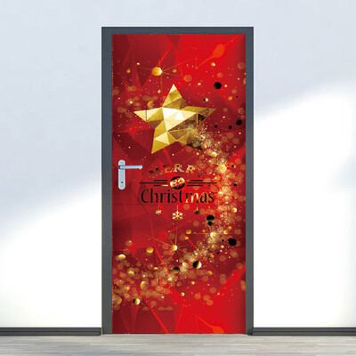 

Tailored Merry Christmas Removable Door Mural Wall Sticker Xmas Home Decal