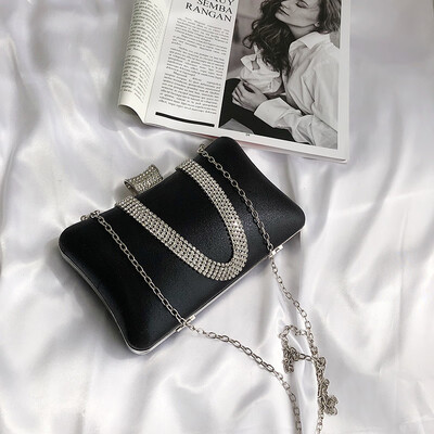 

Qiao Bani 2019 new Korean chic fashion U diamond dinner bag chain shoulder diagonal trend handbags wholesale