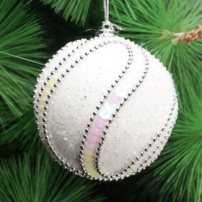 

〖Follure〗Christmas Rhinestone Glitter Baubles Balls Xmas Tree Ornament Decoration 8CM