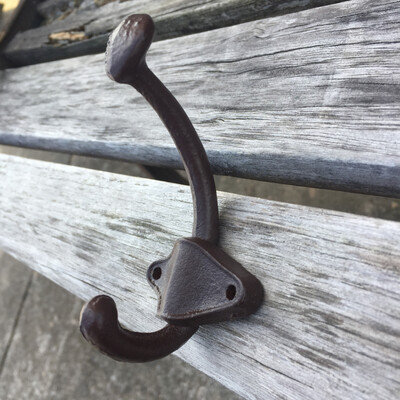 

5X Cast Iron Design Wall Mounted Hooks Coat Hat Clothes Hanger Hall Tree Coffee