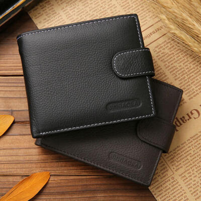 

Mens Soft Leather Bifold ID Credit Card Holder Coin Zip Purse Wallet Billfold