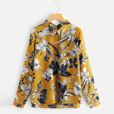 

Starmoon Women Plus Allover Floral Print Blouse Boho Long Sleeve Shirt Top