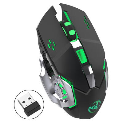 

HXSJ M70GY 24G Wireless 6 Keys 2400DPI USB Rechargeable Light Gaming Mouse