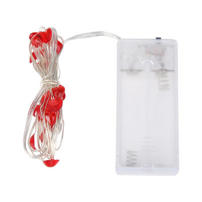 

20LED Red Heart Light String Wire Fairy Lamp Romantic Wedding Party Decor