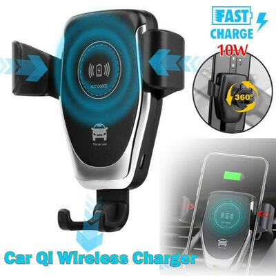 

360° Rotate Automatic Clamping Wireless Car Charger Receiver Mount For iPhone