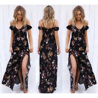 

Fashion Women Summer Sleeveless Evening Party Beach Long Maxi Sundress Cocktail Dress Hot