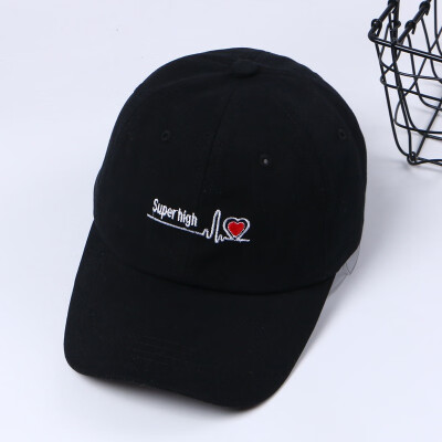 

Korean version of INS style duck tongue hat Street retro cornice hat men&women leisure embroidery love couple sunscreen hat