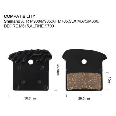 

Black Brake Frictio Disc Pad For Shimano Mountain Bicycle Resin Semi-metallic