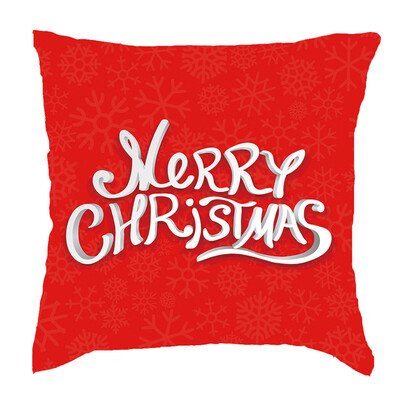 

Tailored Merry Christmas Short Plush Pillowcase Sofa Pad Set Home Decoration 18x18 Inch