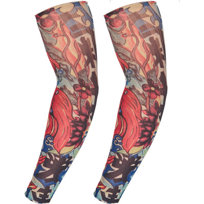 

Yaphtes riding sunscreen tattoo sleeves bicycle sleeves arm guard tattoo men&women long outdoor driving running summer sleeves bicycle outdoor equipment 14th Street