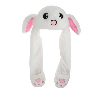 

Creative Rabbit Hat Airbag Cap Stuffed Toy with Movable Ear