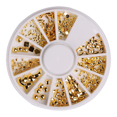

Toponeto Nail Mini Rivets Alloy Small Component 3D Metallic Nail Art Sticker