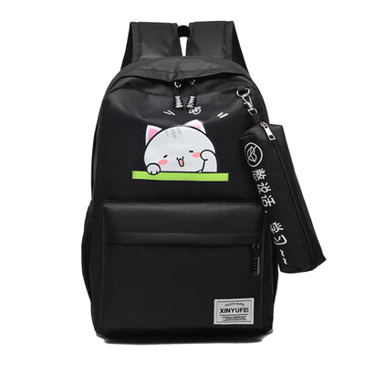 

A Simple Backpack for Senlin Senior High School Students Korean Edition Japanese Canvas Ins Wind Junior High School GirlsShould