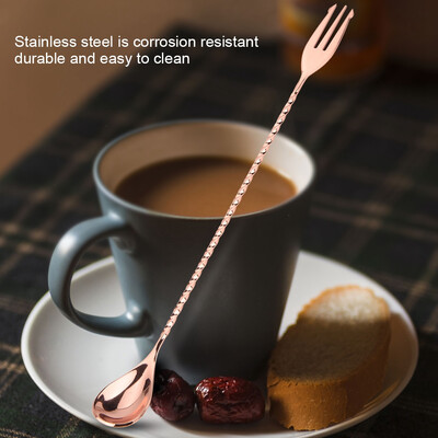 

1Pc Stainless Steel Cocktail Spoon Beverage Coffee Mixing Layering Tool with Long HandleStainless Steel Cocktail Spoon