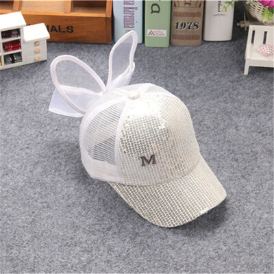 

Childrens Cap girl big baby summer mesh sequined baseball cap Korean Sun Hat