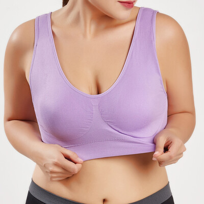 

Nomeni Women Pure Color Plus Size Ultra-thin Large Bra Sports Bra Full Bra Cup Tops