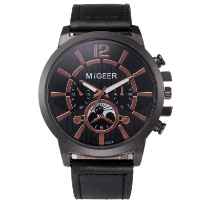 

Gobestart MIGEER High-End Fashion Mens Stainless Steel Watch Analog Alloy Quartz Watch