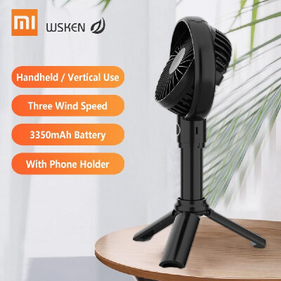 

Xiaomi WSKEN Handheld Fan Multifunctional 2 In 1 USB Desktop Fan With Holder 3 Modes Wind Speed Cooling Fan 3350mAh