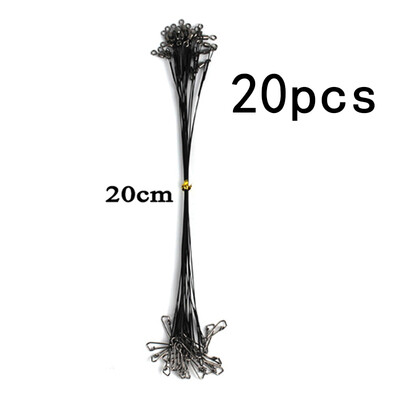 

20pcs 152030cm Fishing Line Leader Tracer Anti-Bite Wire Swivel Connector