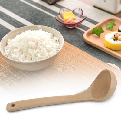 

Greensen Natural Kitchen ToolLong Handle Spoon Soup porridge Spoon Stirring Spoon Eco-Friendly Tableware Kitchen Tool