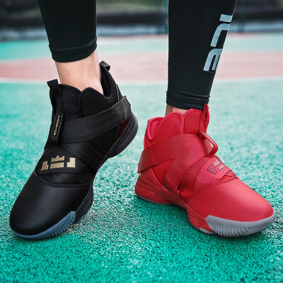 

Basketball shoes wear-resistant anti-war boots sliding high to help fly woven non-slip breathable outdoor sports shoes