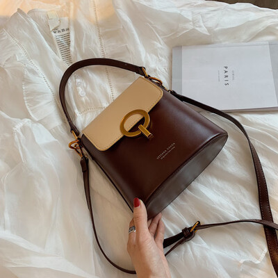 

Advanced sense bag foreign gas female bag 2019 new tide port wind retro shoulder bag fashion simple bucket bag