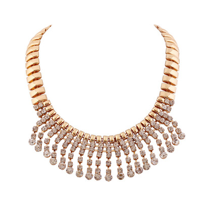 

2014 New fashion Statement necklace style crystal lucky colar necklace jewelery brand chain necklace N2031