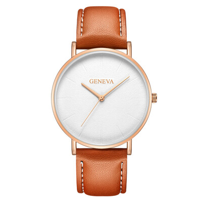 

Cheap Fashion Casual Women Students Minimalist Trend Temperament Art Design Small Dial leather Couple Watches