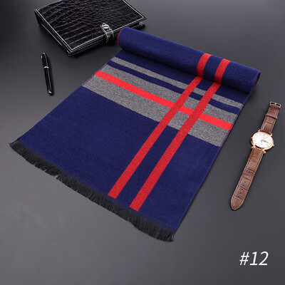 

2018 new mens scarf wholesale autumn&winter Korean version of business gifts brushed silk cotton scarf factory direct sales