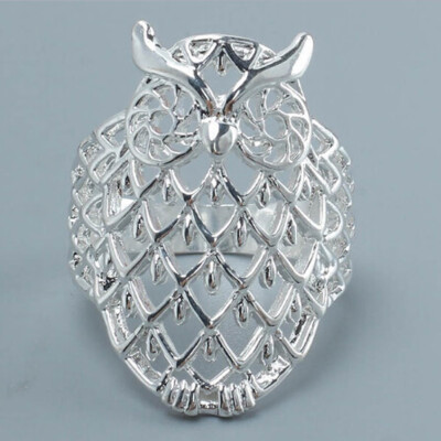 

Hollow Owl Ring Fashion New Owl Item Personality - Ring Silver Hollow Best