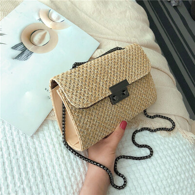 

Tailored Fashion Wild Retro Shoulder Bag Messenger Chain Small Square Bag Woven Bag