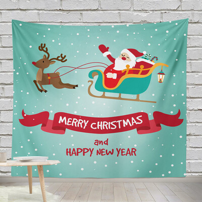 

Toponeto Christmas Print Tapestry Hippie Wall Hanging Bohemian Bedspread Throw Dorm Decor