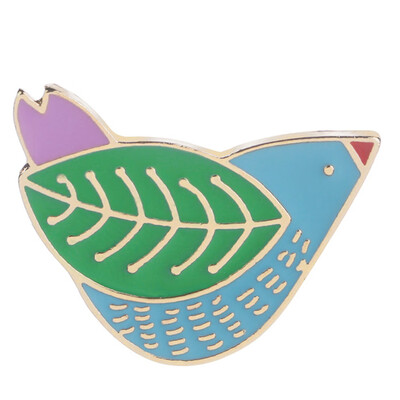 

Brooches Cartoon Cute Bird Leaves Wings Brooch Hobby Peace Pigeons Pin Decoration Backpack Hat Hrooch Broach Pin