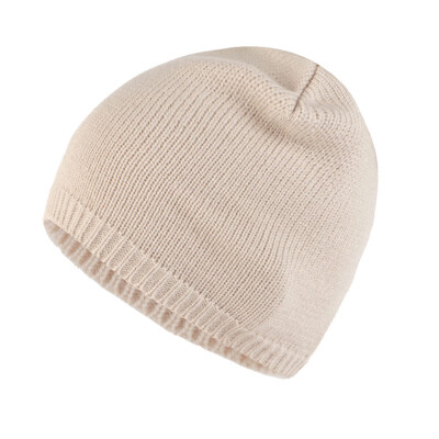 

Tailored Fashion Women Unisex Casual Knitting Wool Hemming Hat Solid Keep Warm Winter Cap