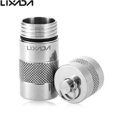 

Lixada Titanium Alloy Waterproof Pill Box Case Container Survival Kit