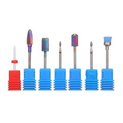 

Nail Drill Set 7PCS Nail Drill Bits Manicure Pedicure Nail Art Tool for Nail Polish Nail Dust Brush